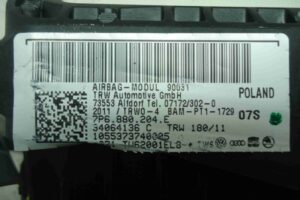 Изображение товара 9670 - 00009670 podushka bezopasnosti passazhira Toyota Corolla Verso 3