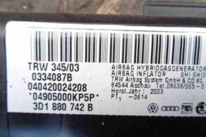 Изображение товара 14566 - 00014566 podushka bezopasnosti potolochnaya pravaya Toyota Carina E 3