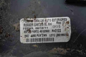 Изображение товара 29314 - 00029314 porog plastikovyj pravyj Opel Omega 3