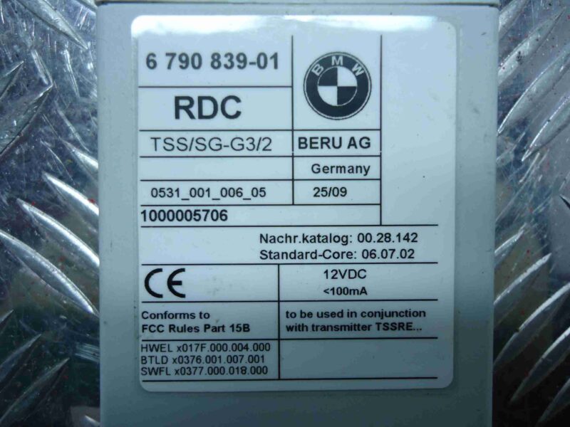 Изображение товара 68158 - 00068158 blok upravleniya sistemy kontrolya davleniya v shinakh (RDC)