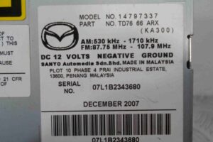 Изображение товара 83232 - 00083232 magnitola Citroen C5 2