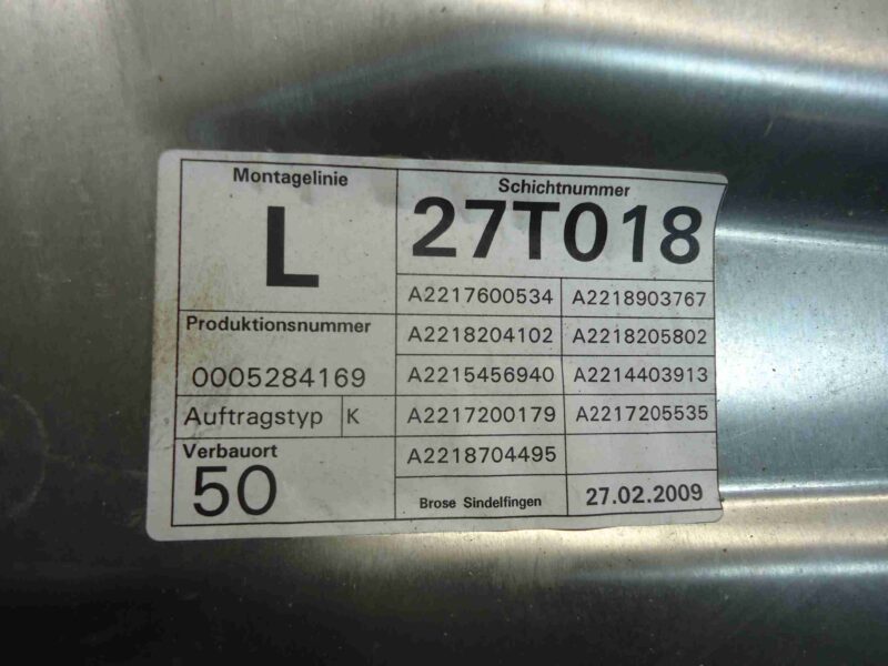 Изображение товара 94793 - 00094793 steklopodemnik perednij levyj Ford Scorpio