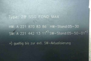 Изображение товара 97769 - 00097769 blok upravleniya sidenem Ford Scorpio 2