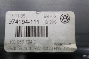 Изображение товара 100505 - 00100505 steklopodemnik zadnij pravyj Volvo S40 2