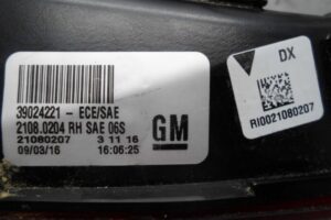 Изображение товара 145588 - 00145588 fonar kryshki pravyj 2